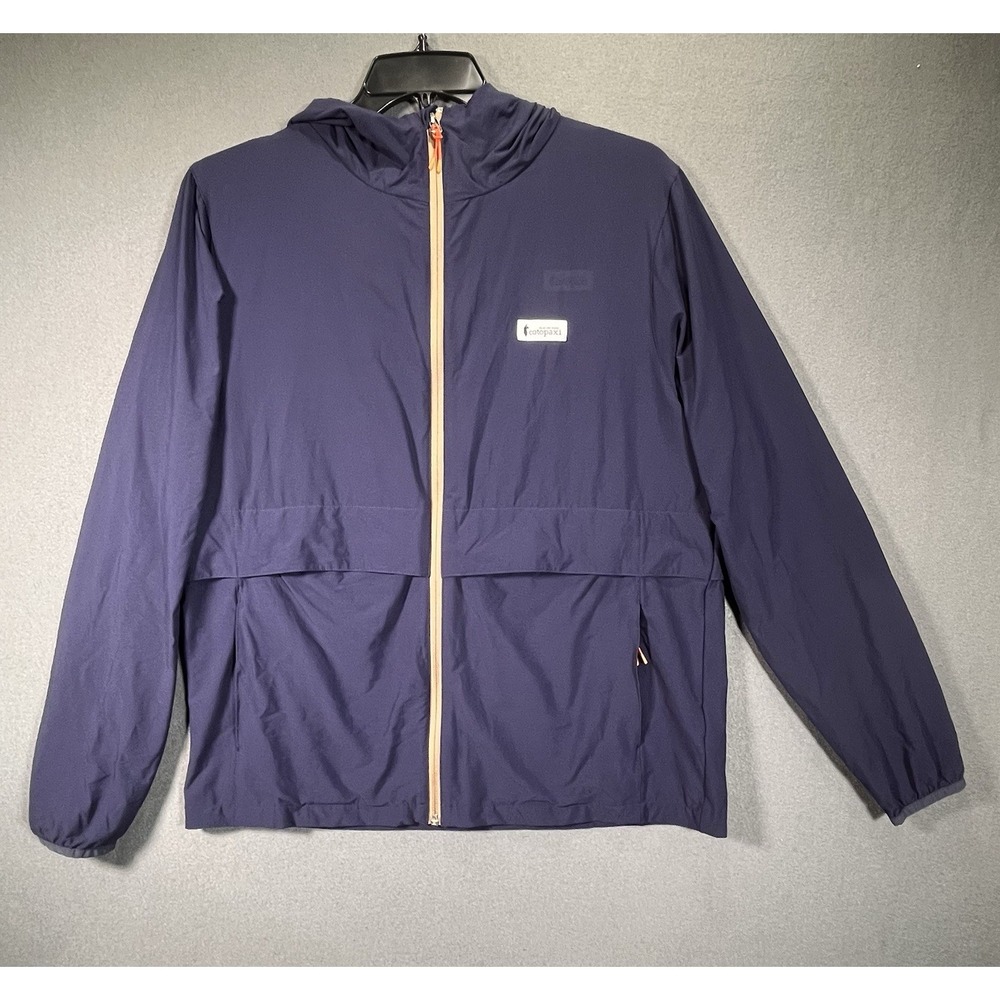 Cotopaxi Mens ML Viento Travel Full-Zip Hooded Jacket Navy